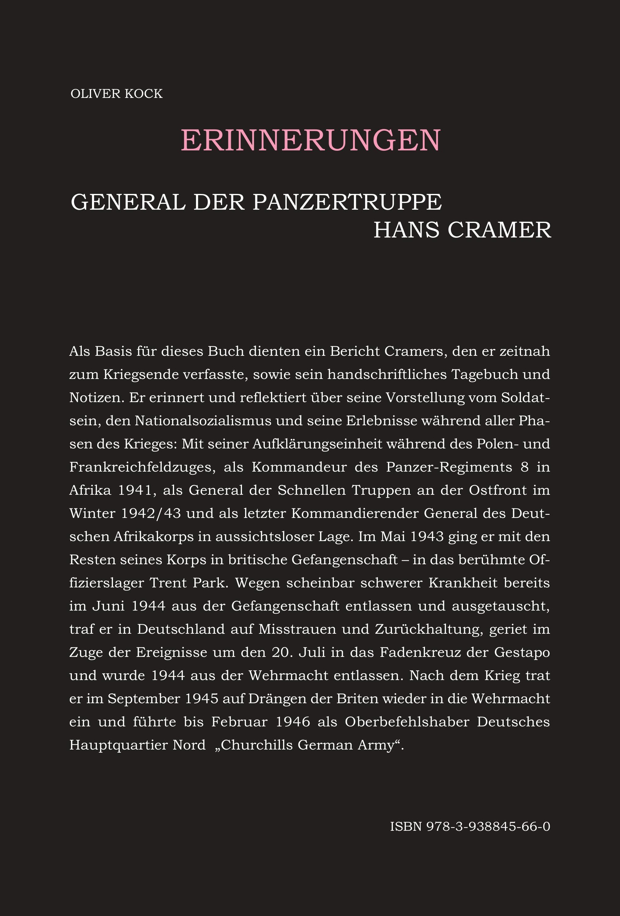 Erinnerungen: General der Panzertruppe